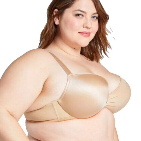 Lane Bryant Cacique Max Swell Plunge Bra Size 48DDD Cafe Mocha - Picture 4 of 10